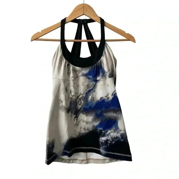 Lululemon Scoop Me Up Tank Top Milky Way Multi Print / Black Size 4 - Picture 3 of 7